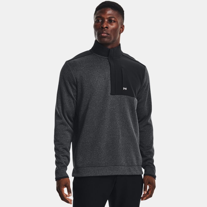 Men's  Under Armour  Storm SweaterFleece ½ Zip Black / White XXL